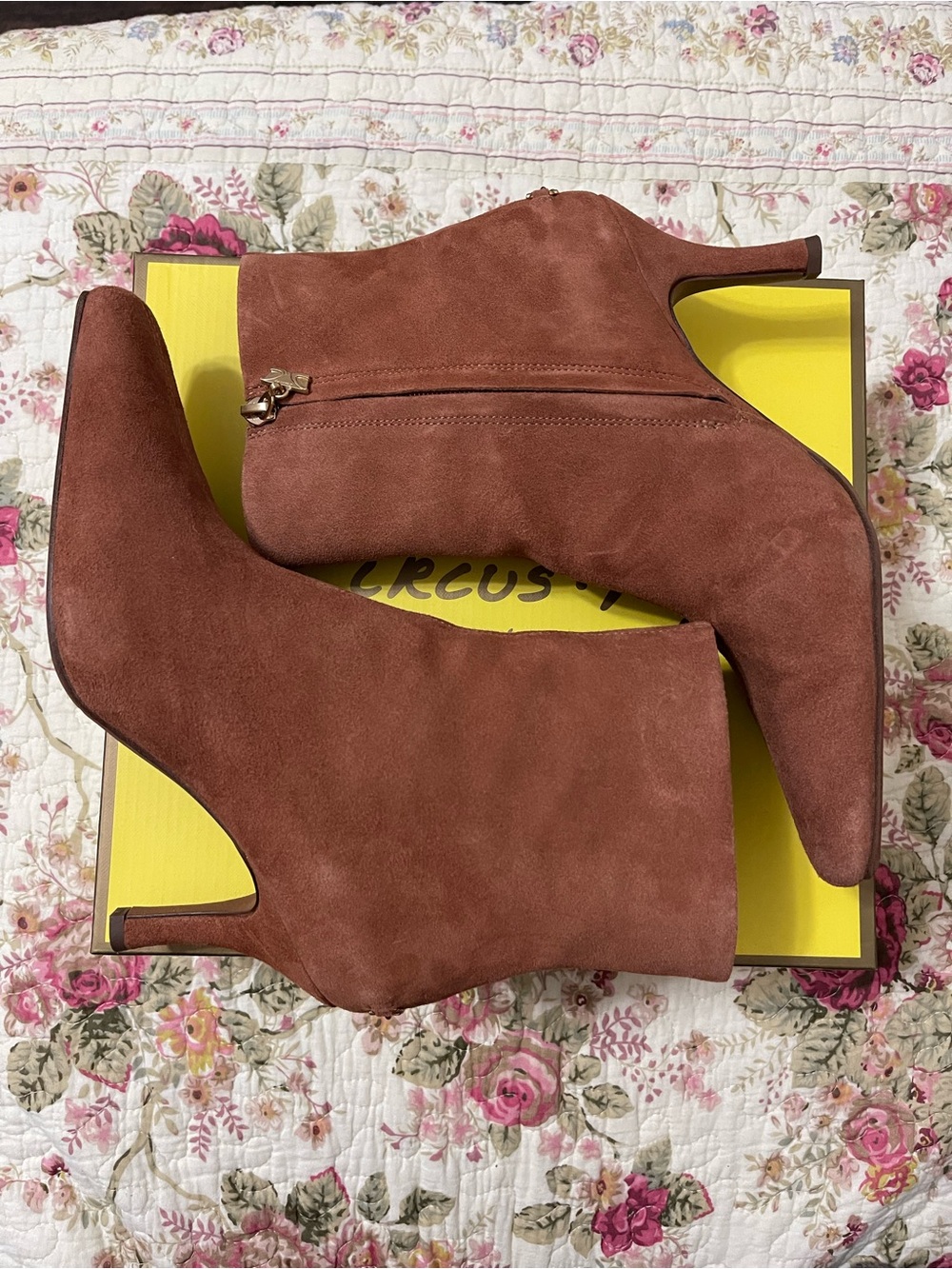 Circus NY by Sam Edelman Women's Laura Suede Ankle Boots in Cognac WORN ONCE - Picture 2 of 8